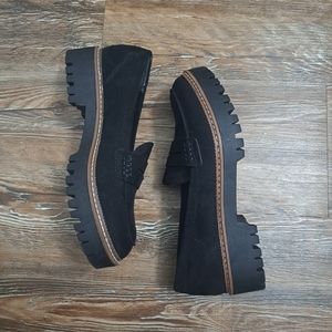 Jellypop Black Chunky Sole Loafers